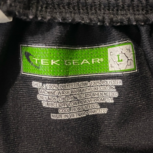 Tek Gear Classic Striped Athletic Pants (Size:L, Color:Gray/Black) - Picture 3 of 4